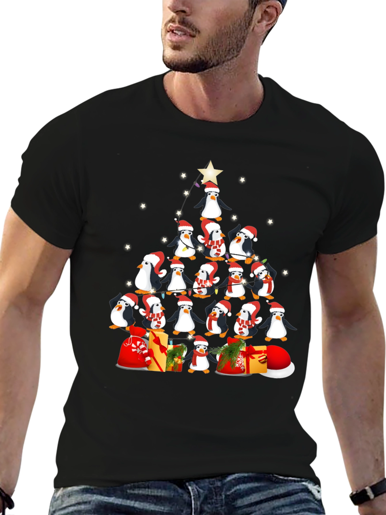 Penguin Christmas Tree T-Shirt