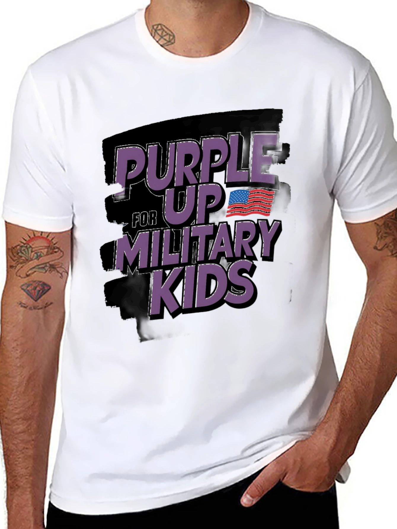 Purple Up Military Kids T-Shirt