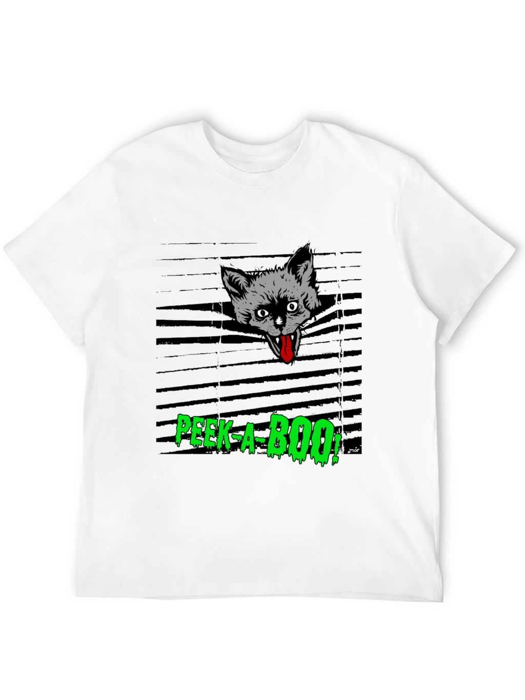 Spooky Peek-a-Boo Cat Graphic Tee