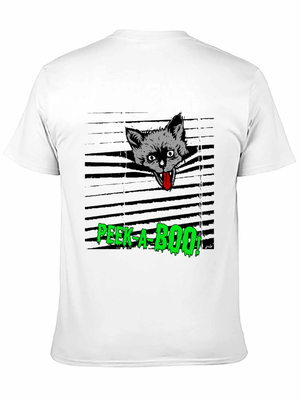 Spooky Peek-a-Boo Cat Graphic Tee