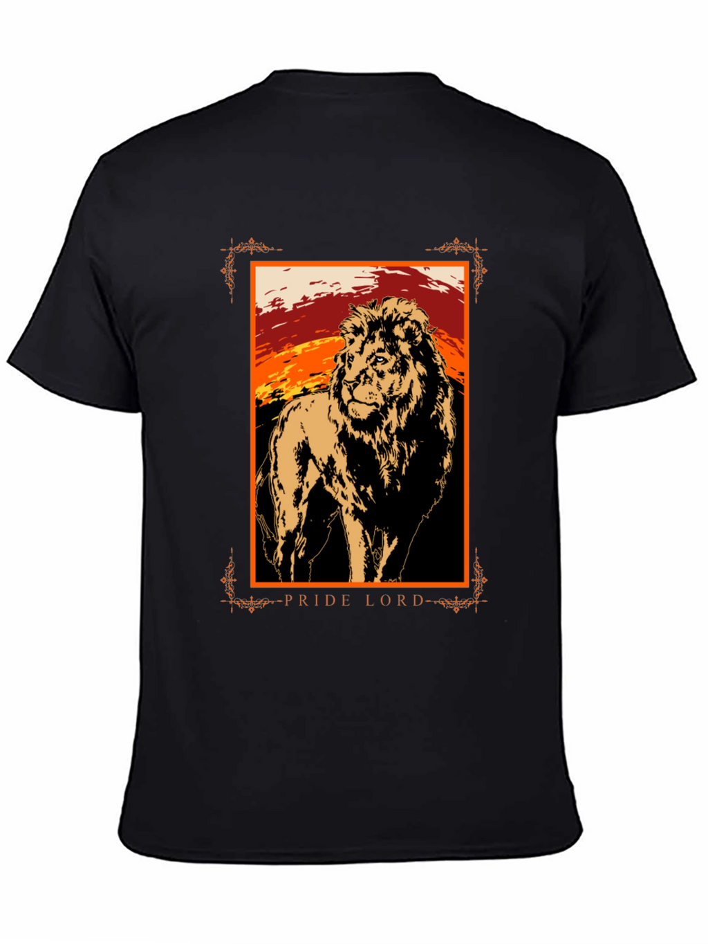 Pride Lord Lion Graphic T-Shirt - Black