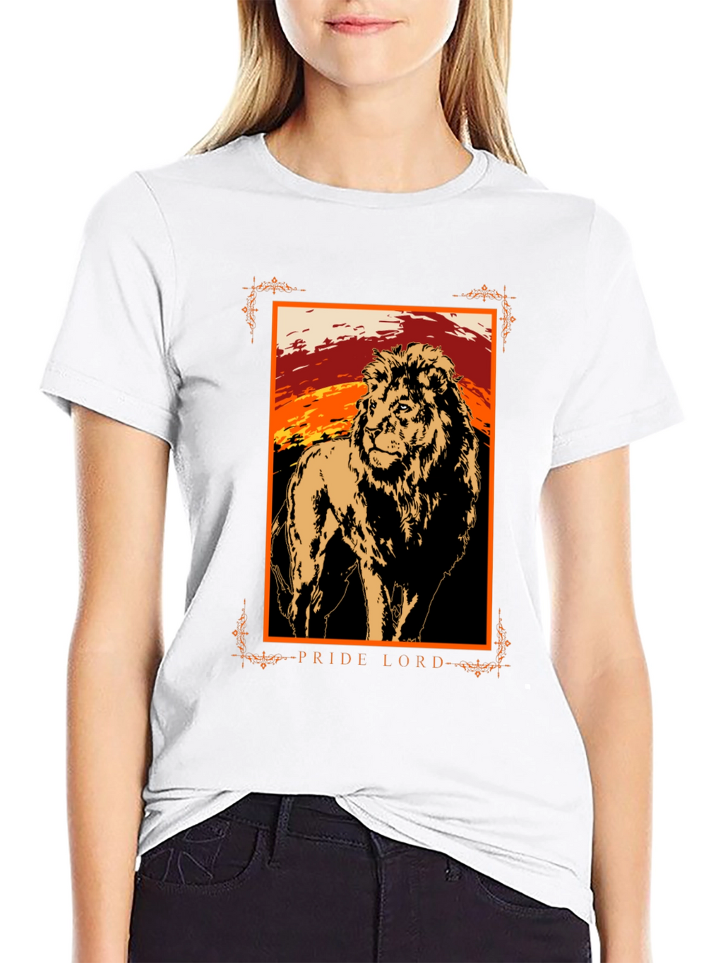 Pride Lord Lion Graphic T-Shirt - Black