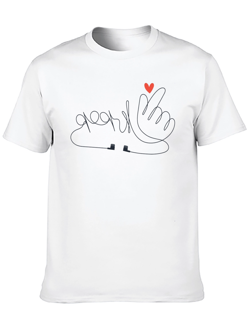Heart Sign Black T-Shirt