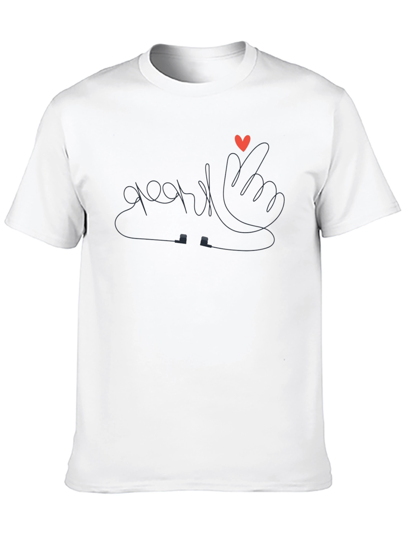 Heart Sign Black T-Shirt