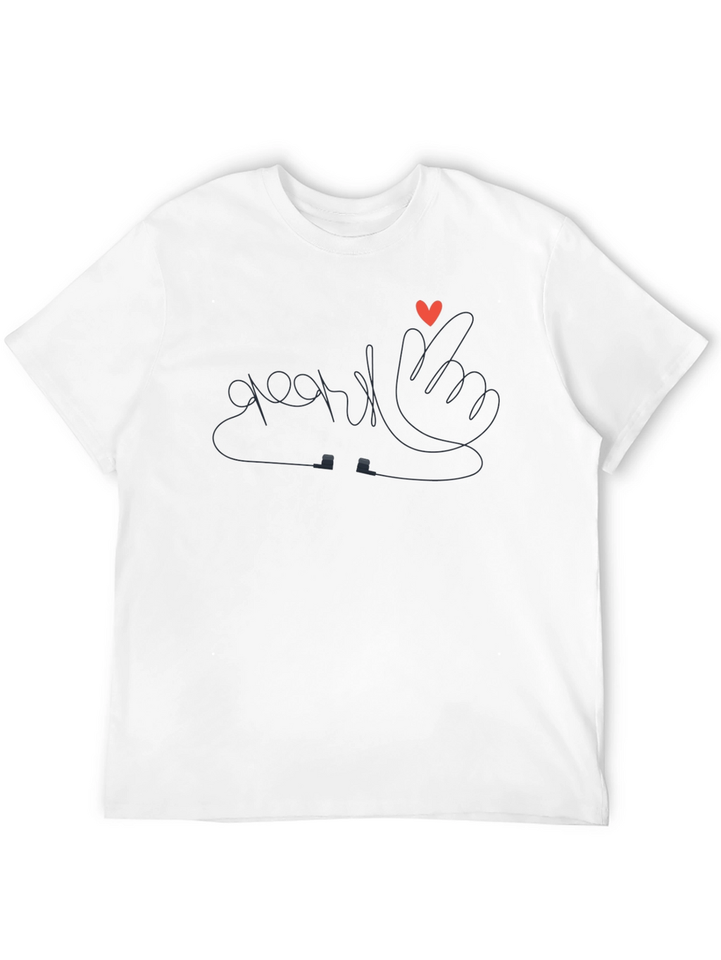 Heart Sign Black T-Shirt