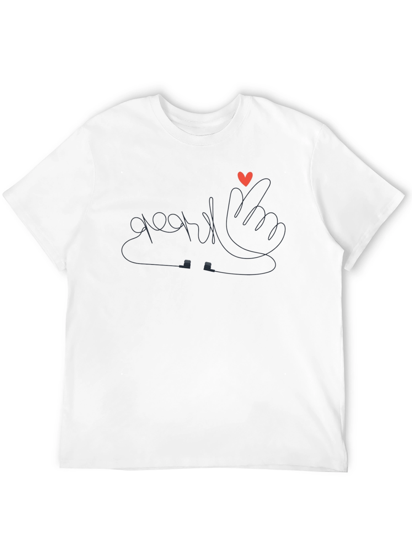 Heart Sign Black T-Shirt