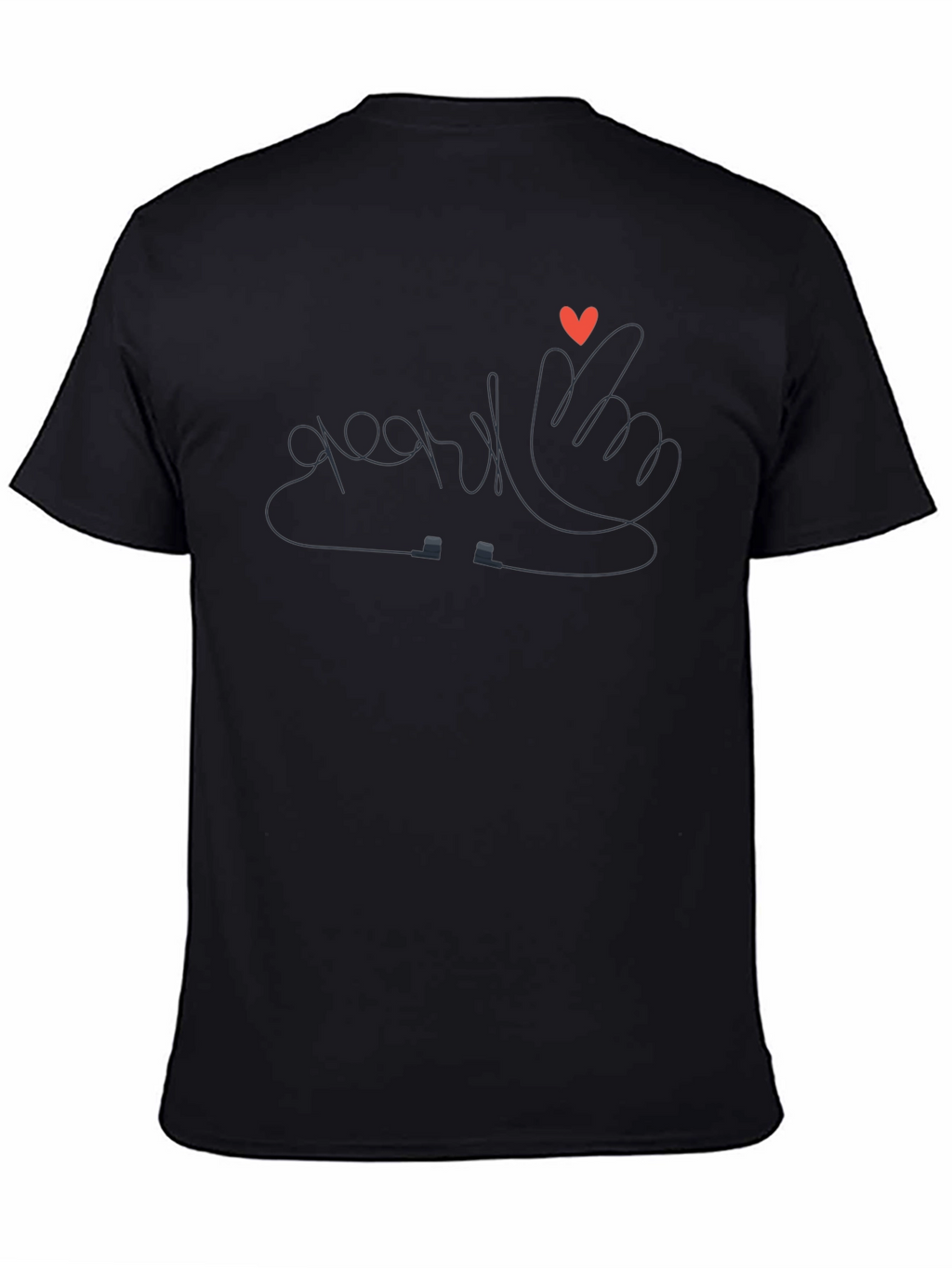 Heart Sign Black T-Shirt