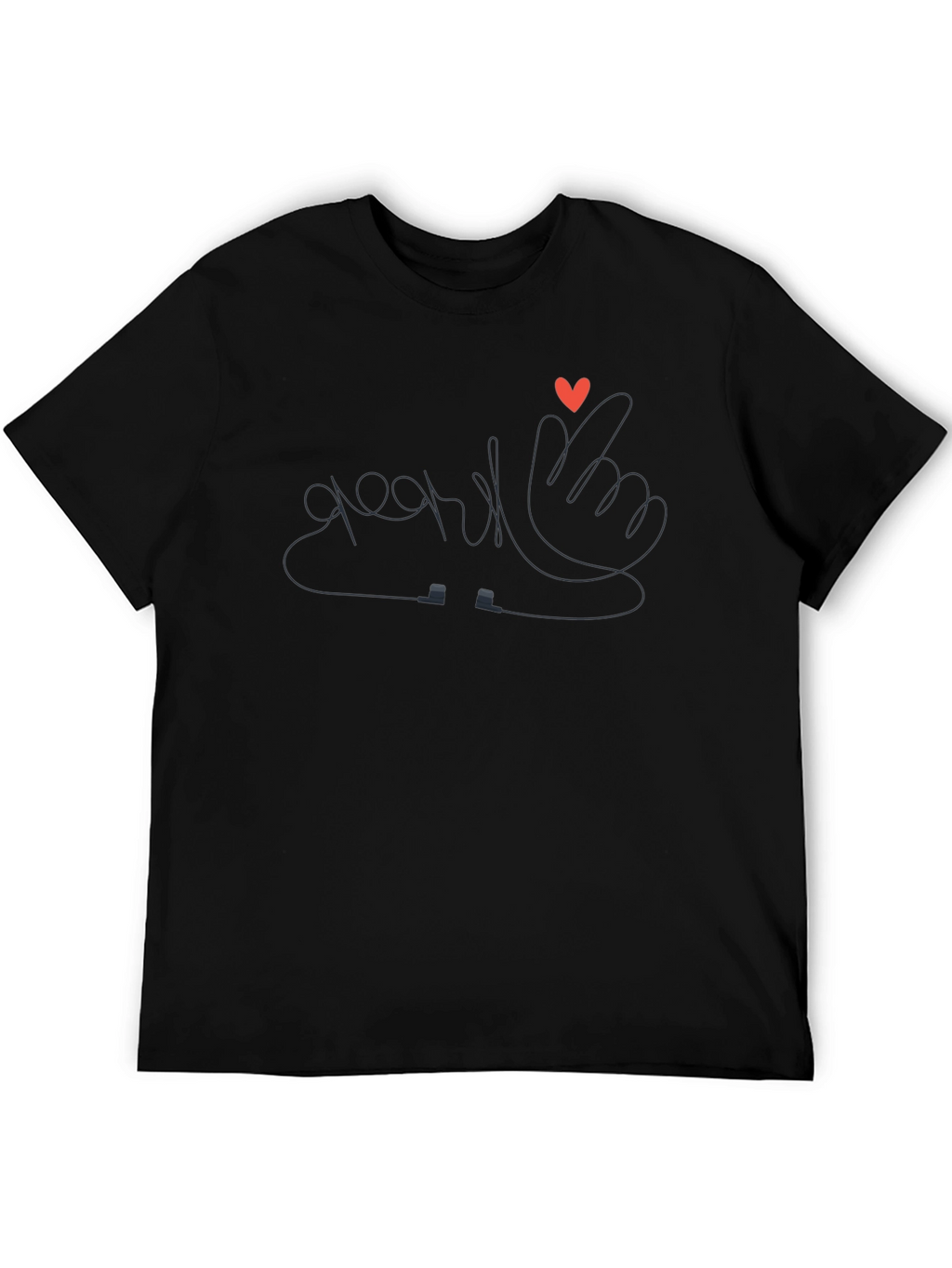 Heart Sign Black T-Shirt