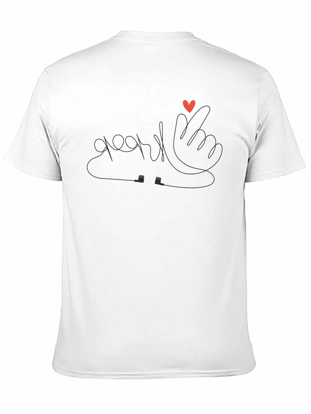 Heart Sign Black T-Shirt
