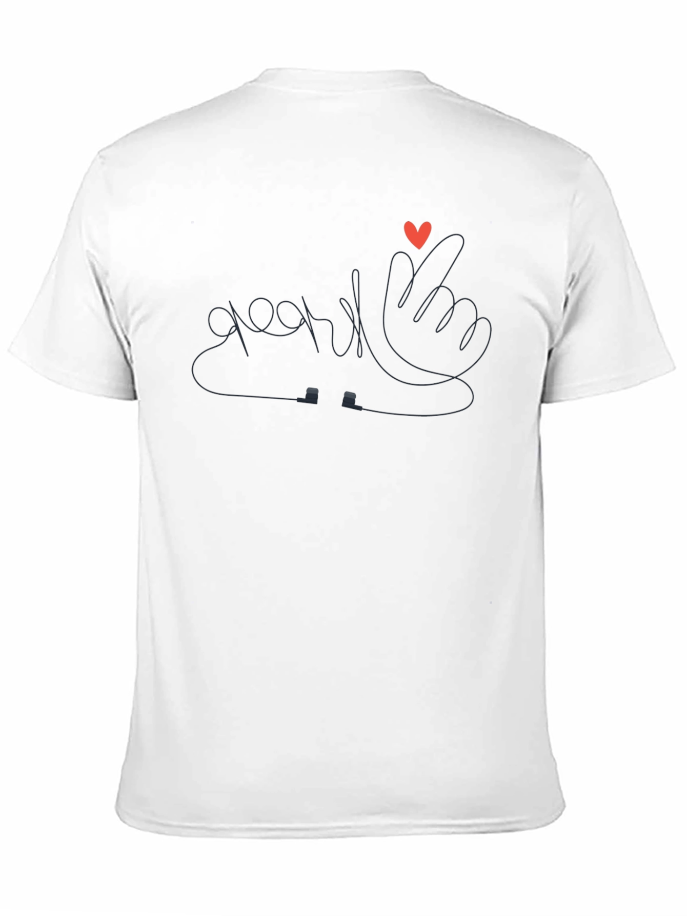Heart Sign Black T-Shirt