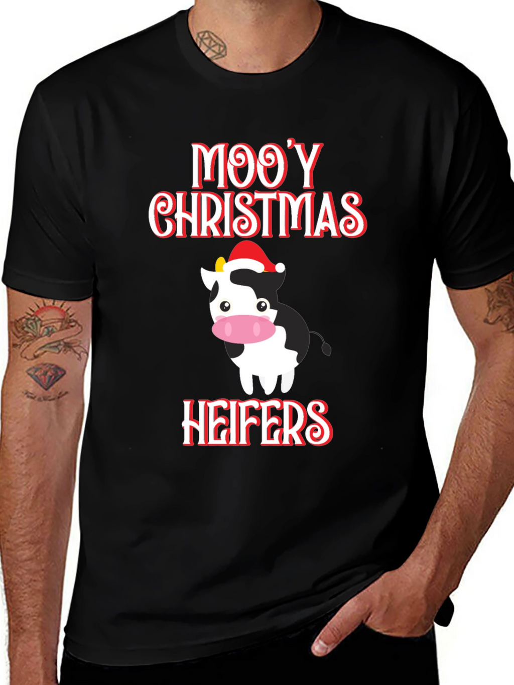 Mooy Christmas Heifers Graphic Tee