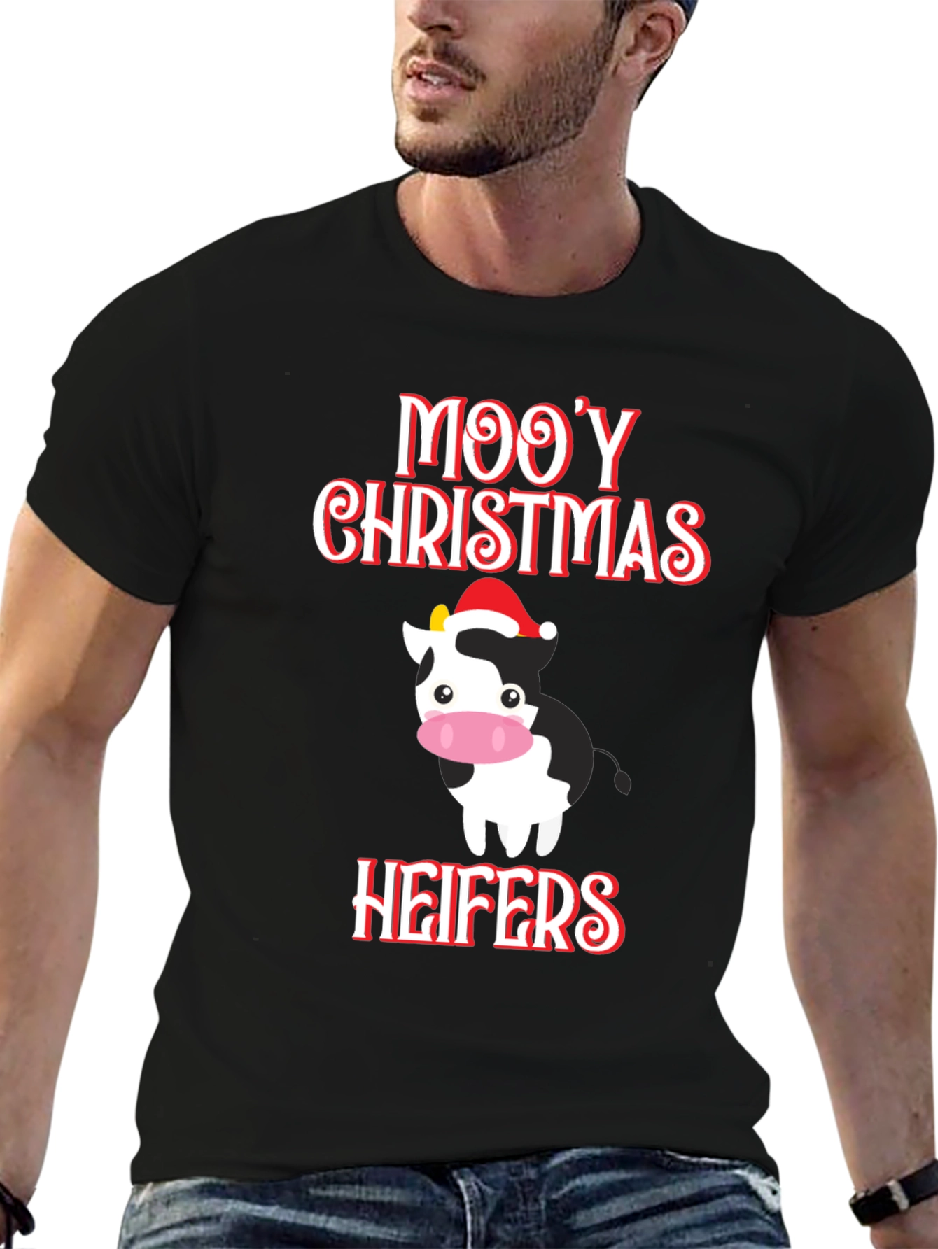 Mooy Christmas Heifers Graphic Tee