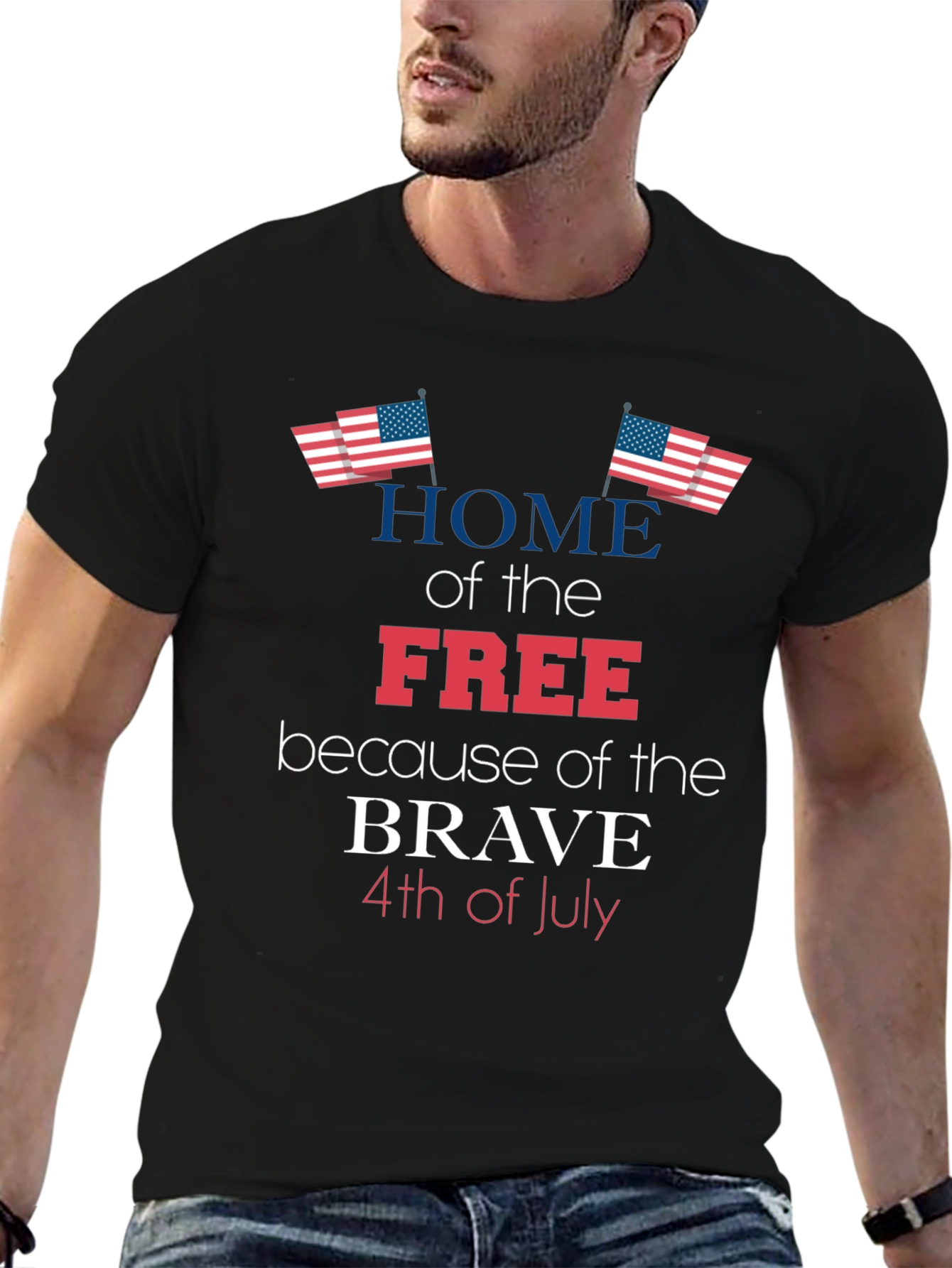 Patriotic Home of the Free T-Shirt - 4th of July Apparel