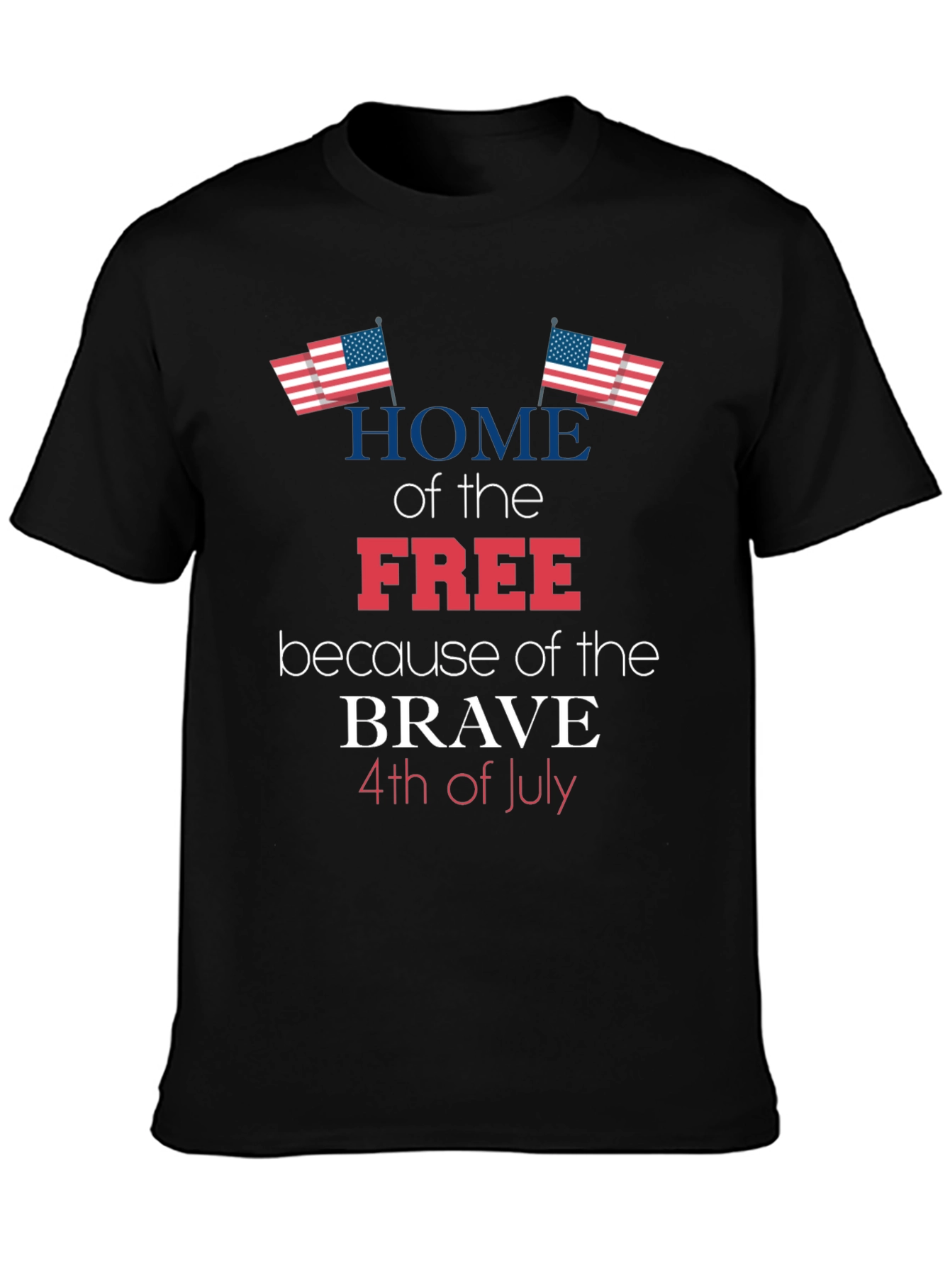 Patriotic Home of the Free T-Shirt - 4th of July Apparel