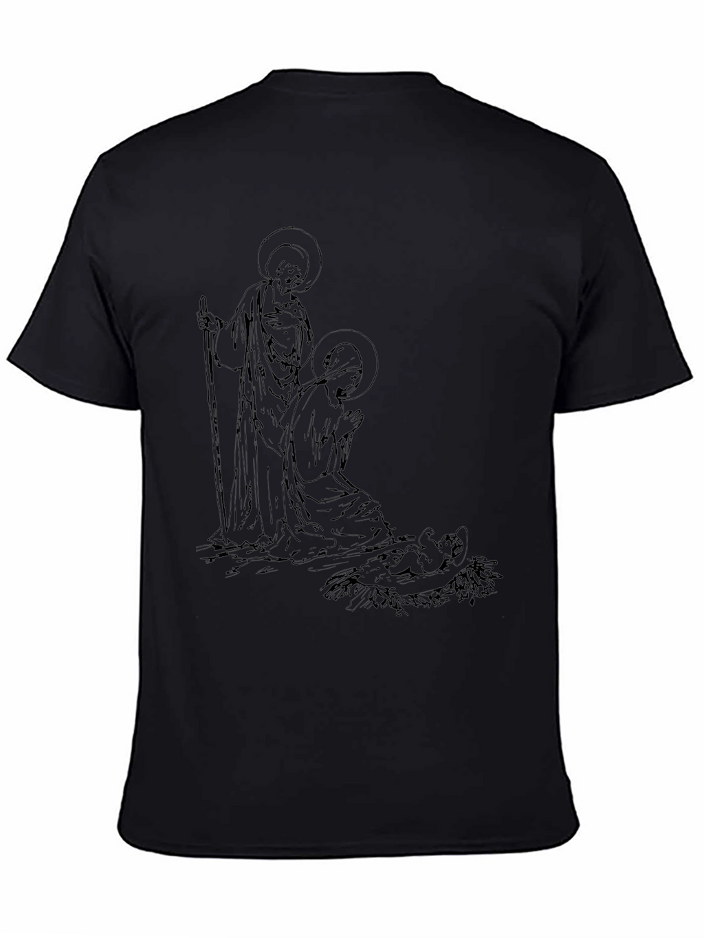 Nativity Scene Graphic Tee - Black