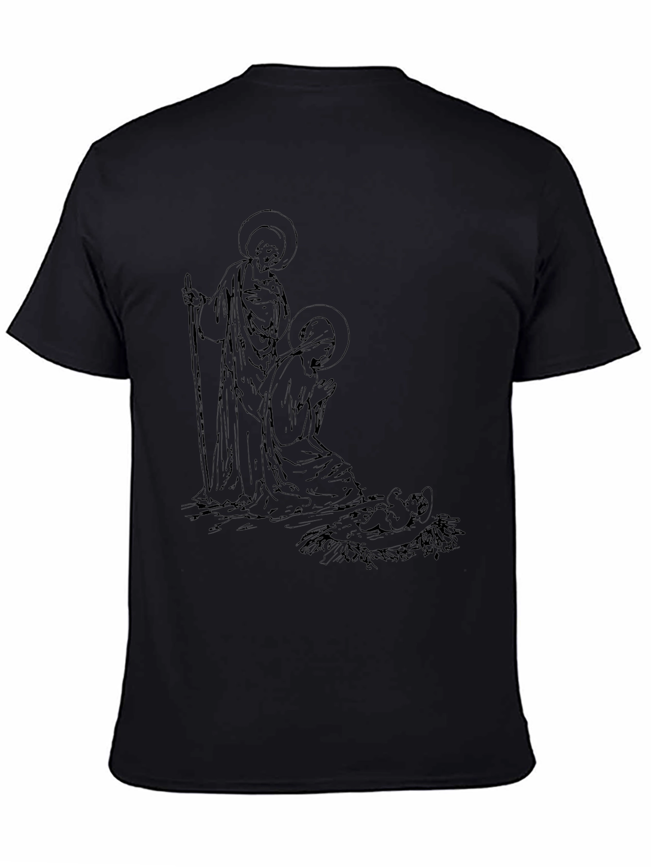Nativity Scene Graphic Tee - Black