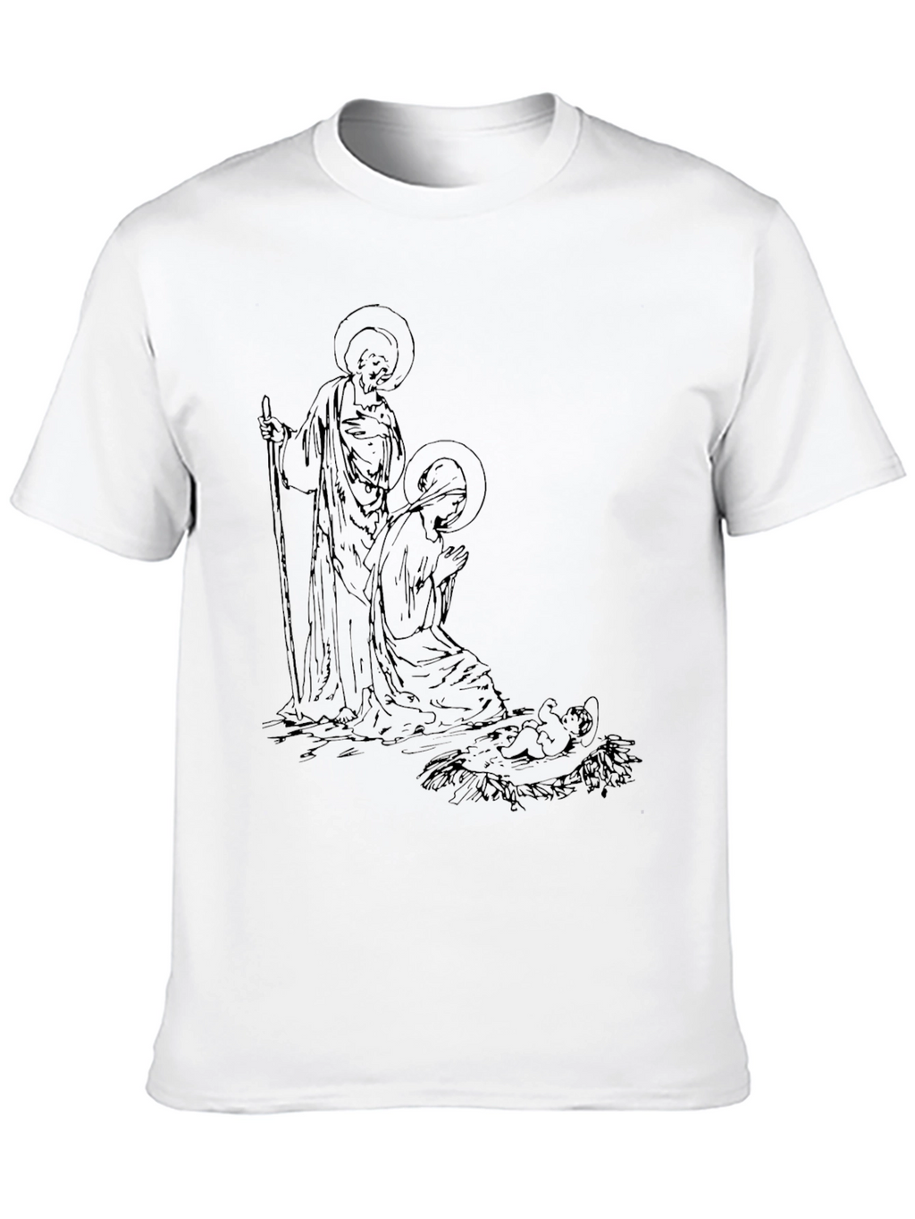 Nativity Scene Graphic Tee - Black
