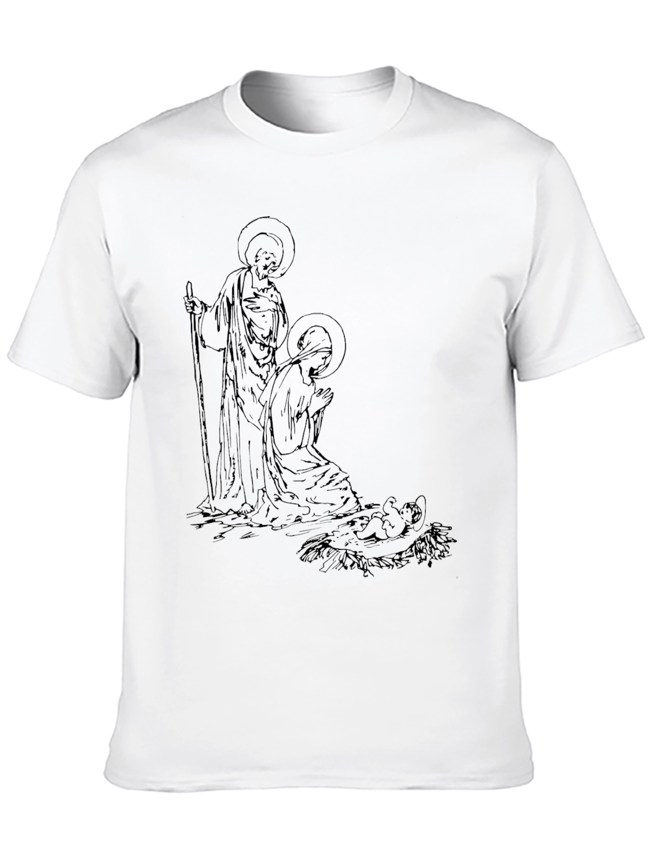 Nativity Scene Graphic Tee - Black