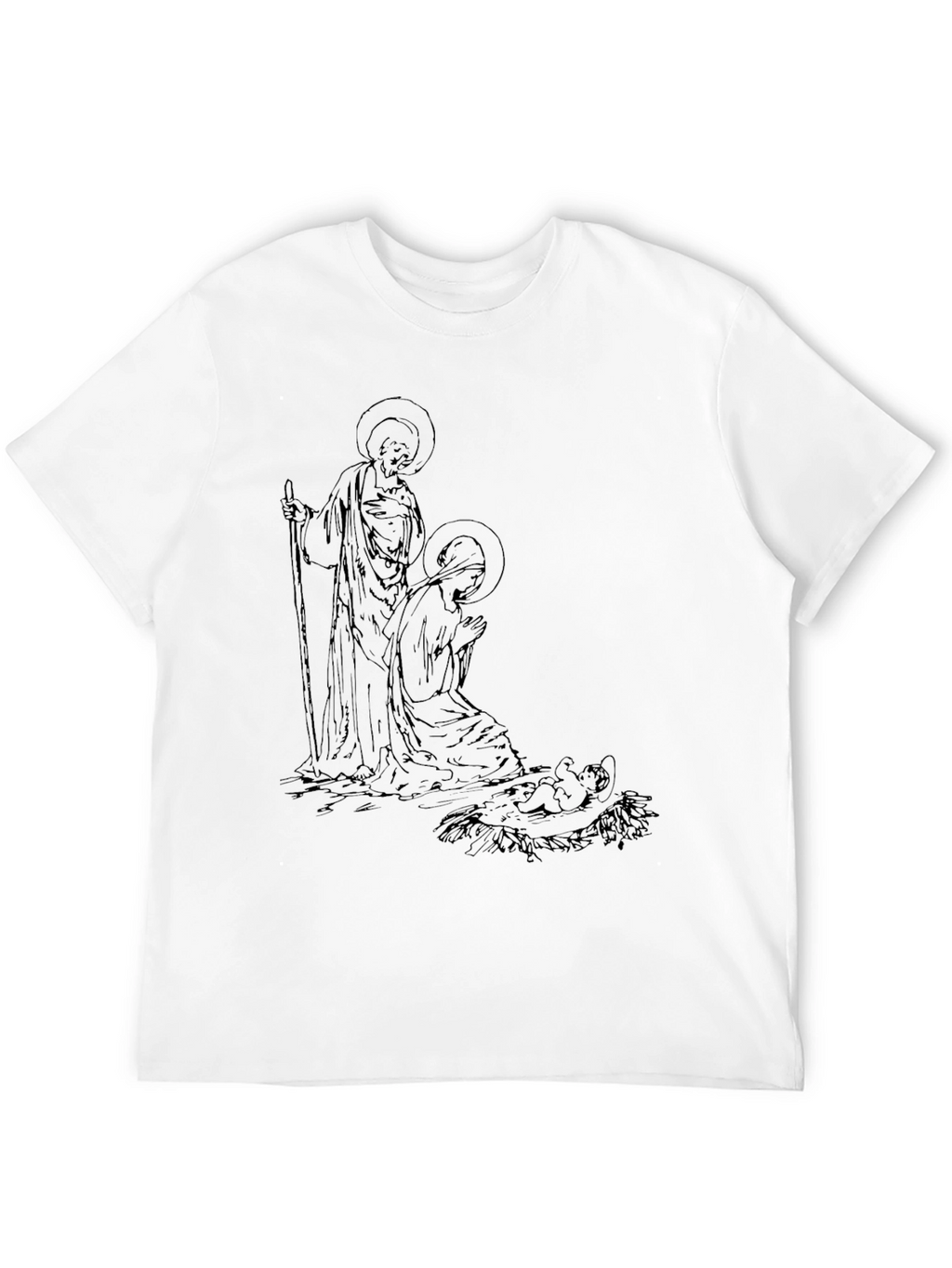 Nativity Scene Graphic Tee - Black