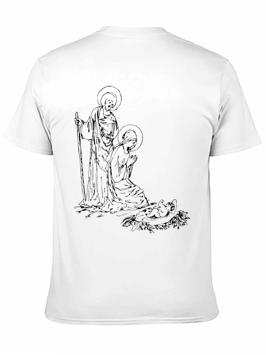 Nativity Scene Graphic Tee - Black