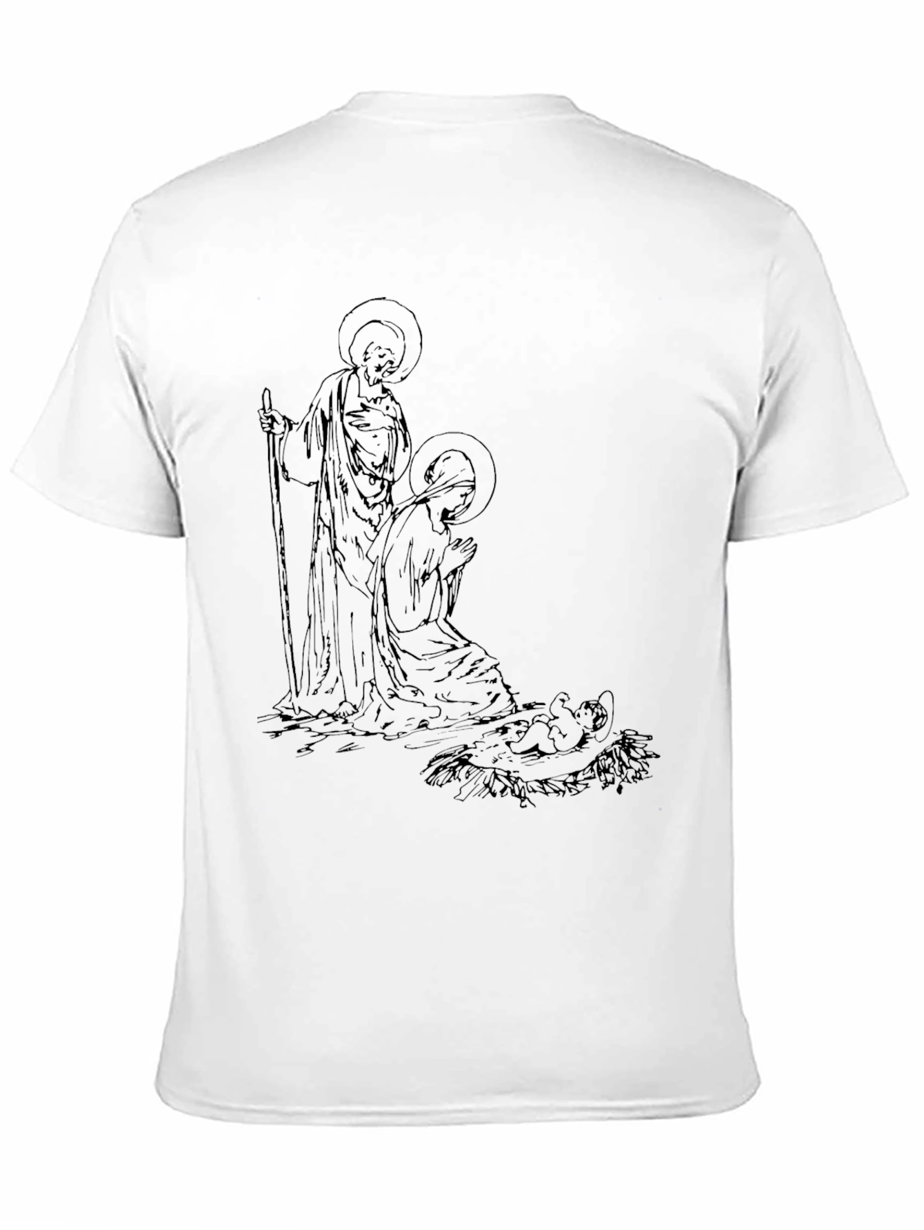 Nativity Scene Graphic Tee - Black