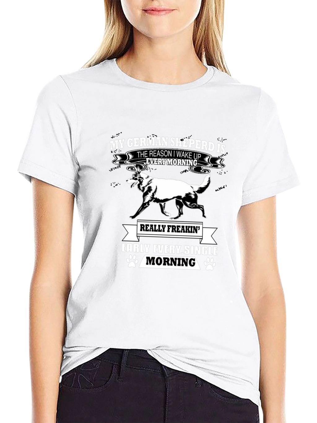 German Shepherd T-Shirt - Wake Up Early