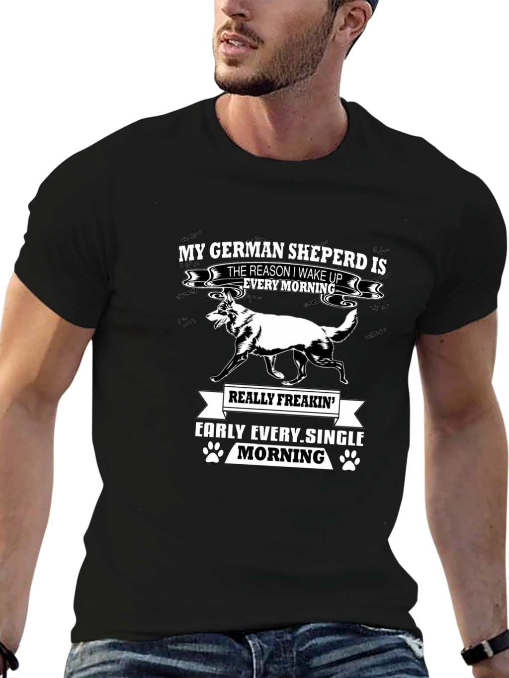 German Shepherd T-Shirt - Wake Up Early