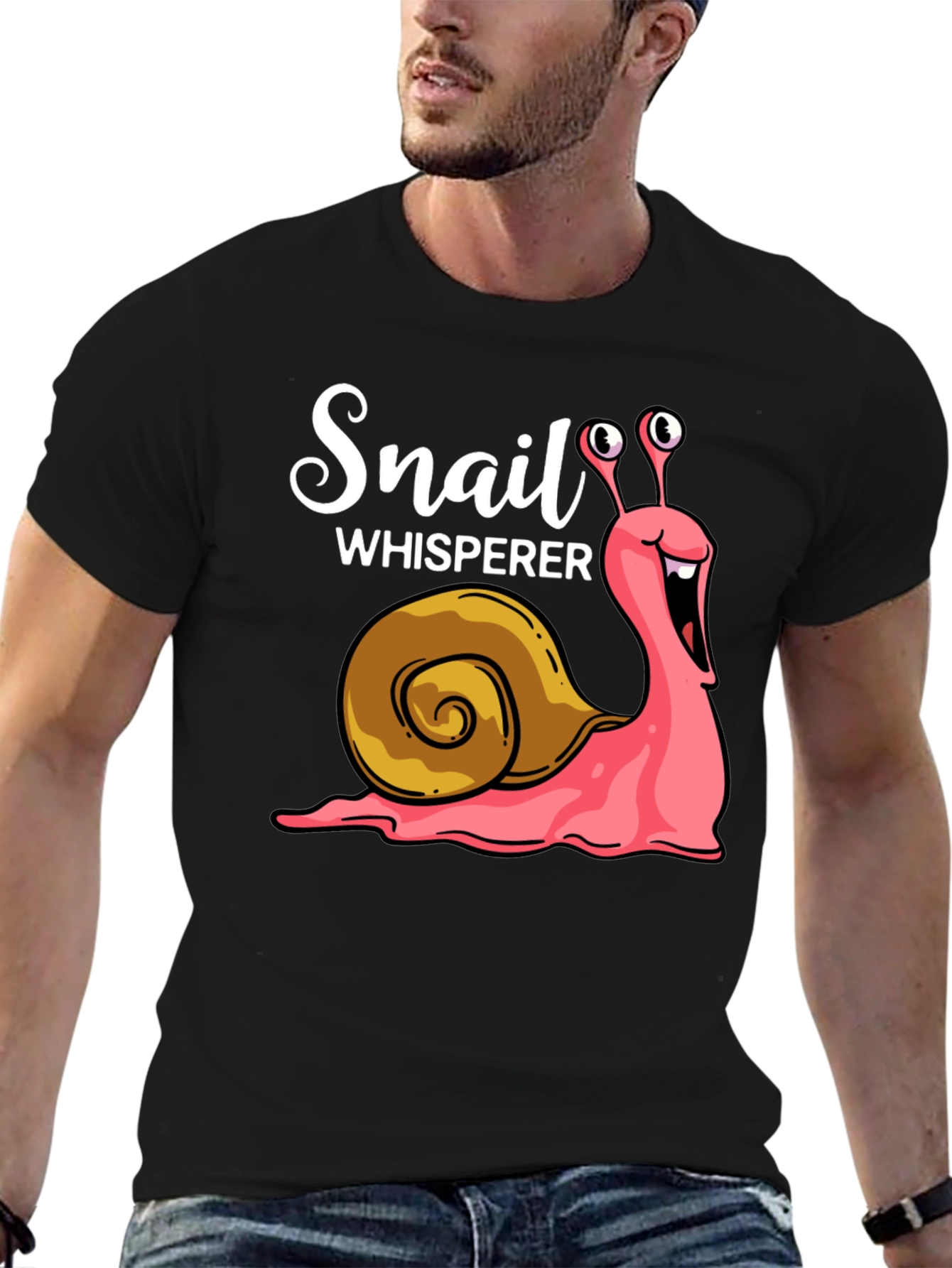 Snail Whisperer Graphic Tee - Novelty T-Shirt