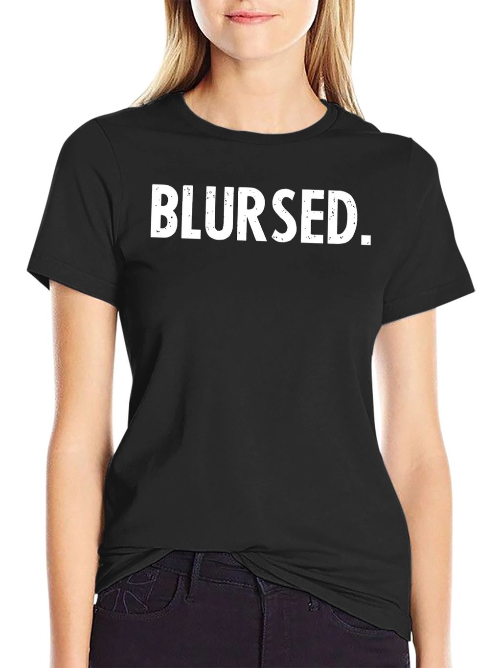Blursed Graphic Tee - Black Cotton T-Shirt