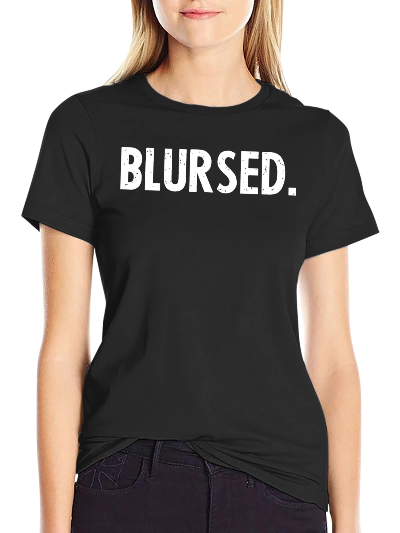 Blursed Graphic Tee - Black Cotton T-Shirt