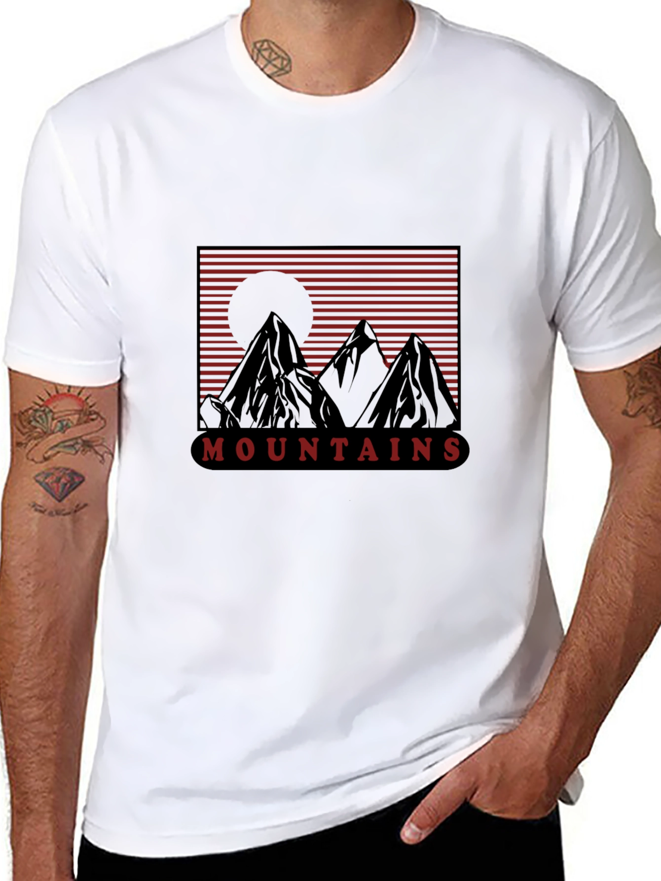 Mountain Graphic Tee - Retro Style
