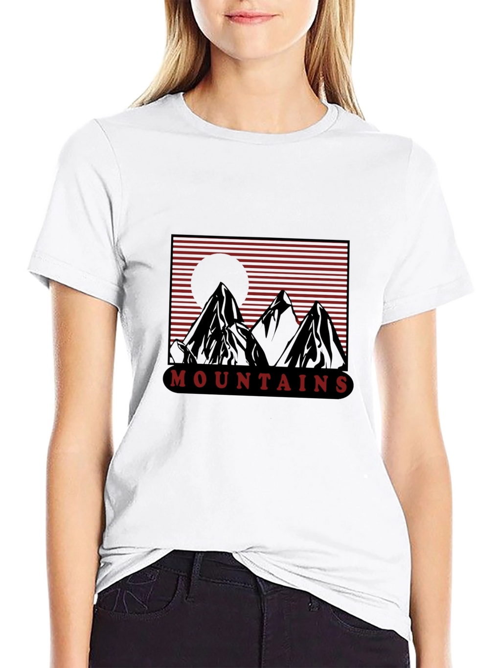 Mountain Graphic Tee - Retro Style