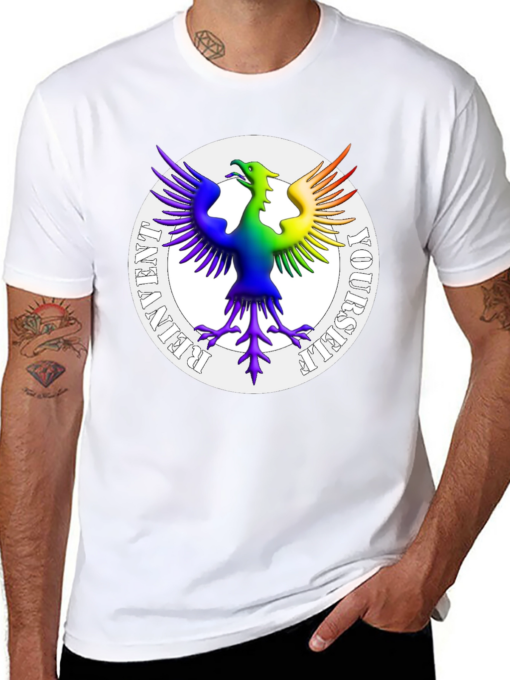 Rainbow Phoenix Reinvent Yourself T-Shirt