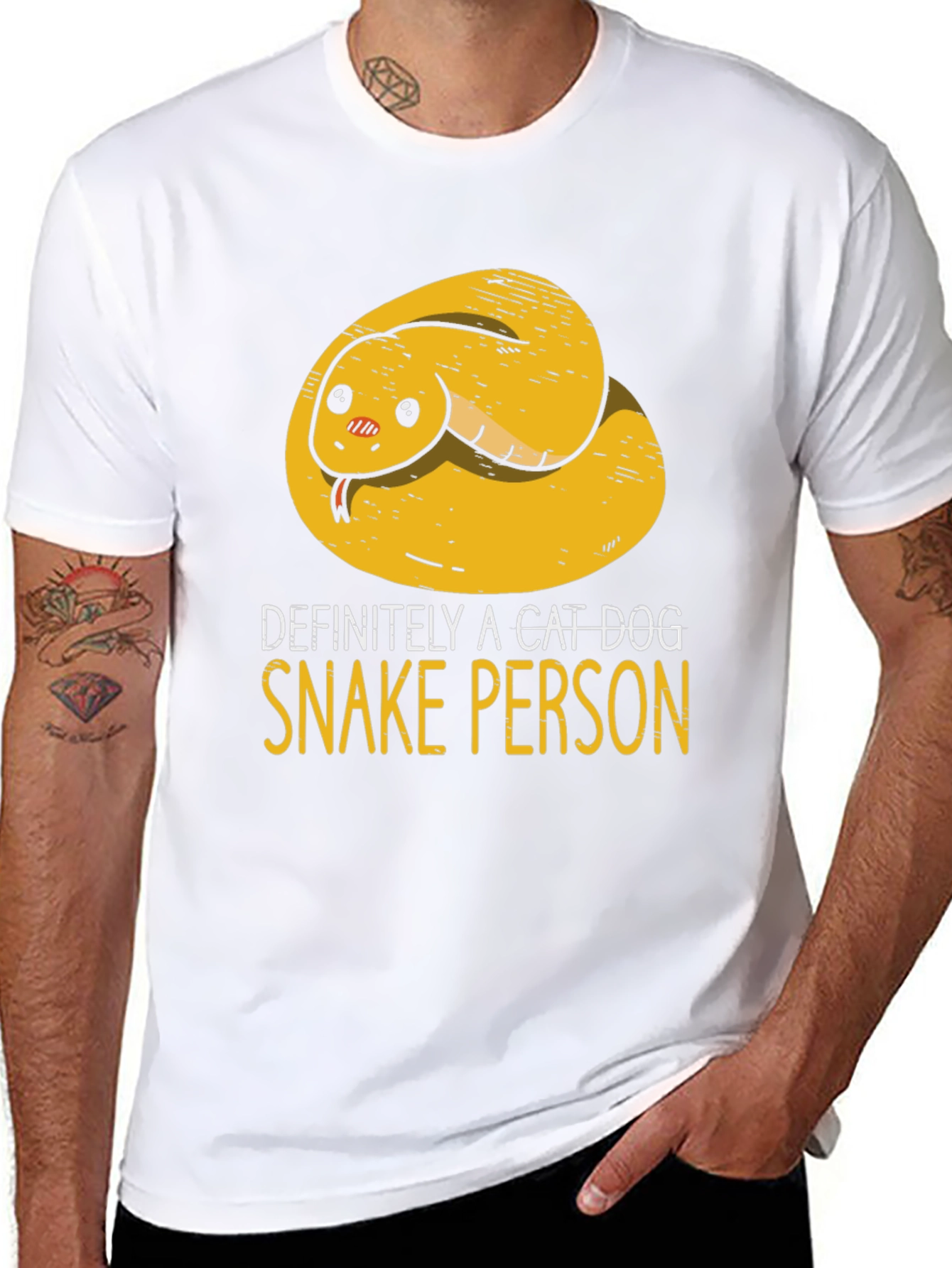 Definitely A Cat Dog Snake Person T-Shirt