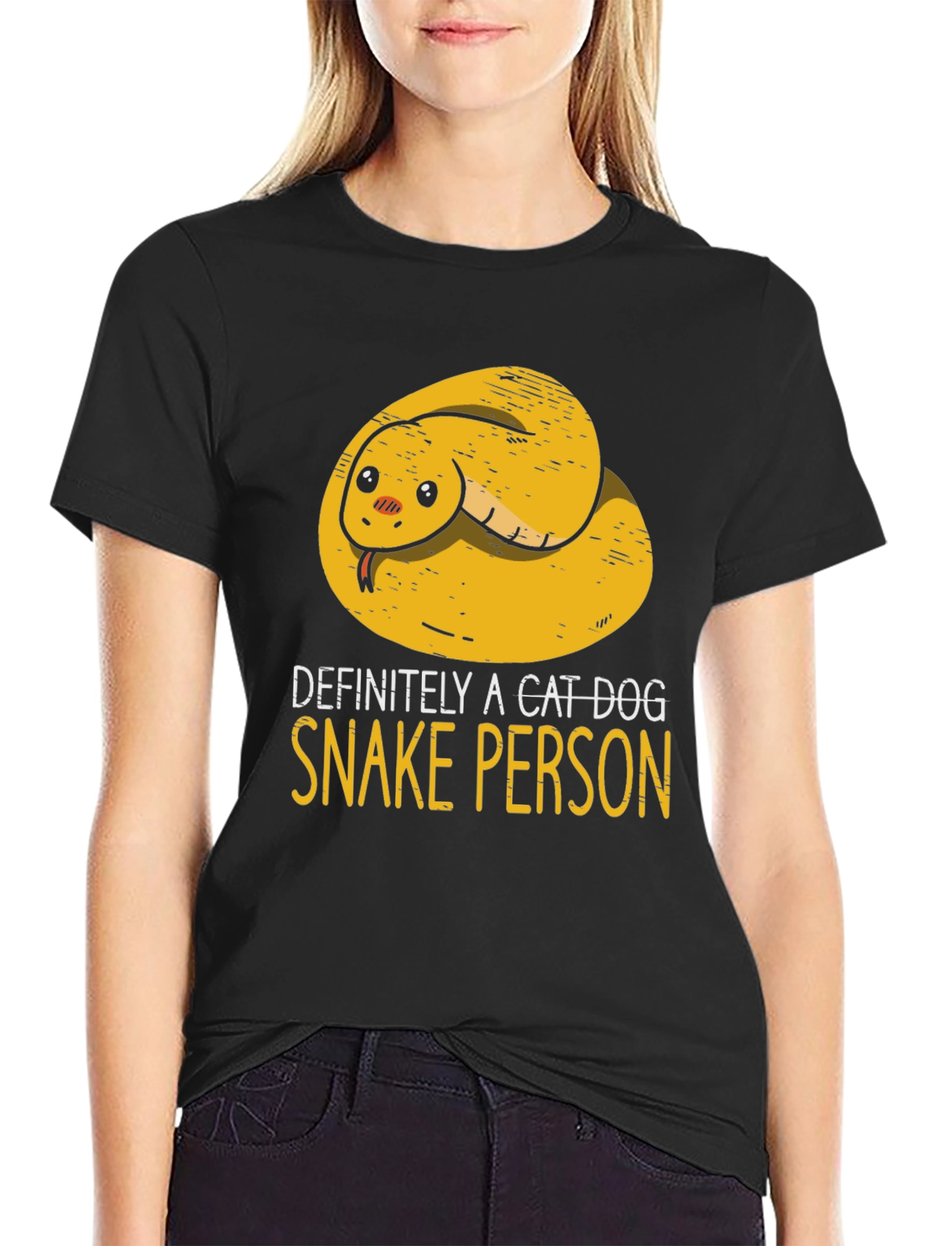 Definitely A Cat Dog Snake Person T-Shirt