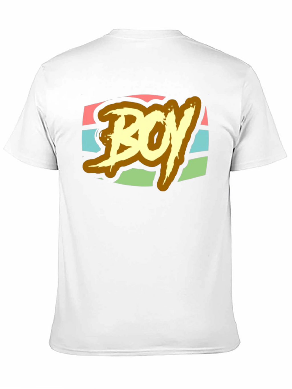 Retro BOY Graphic Print T-Shirt - Black