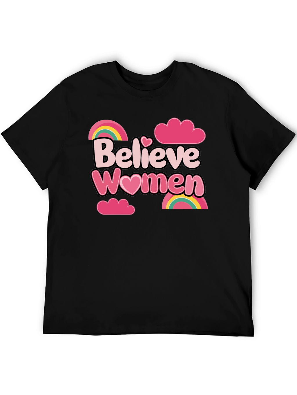 Believe Women Graphic Tee - Black