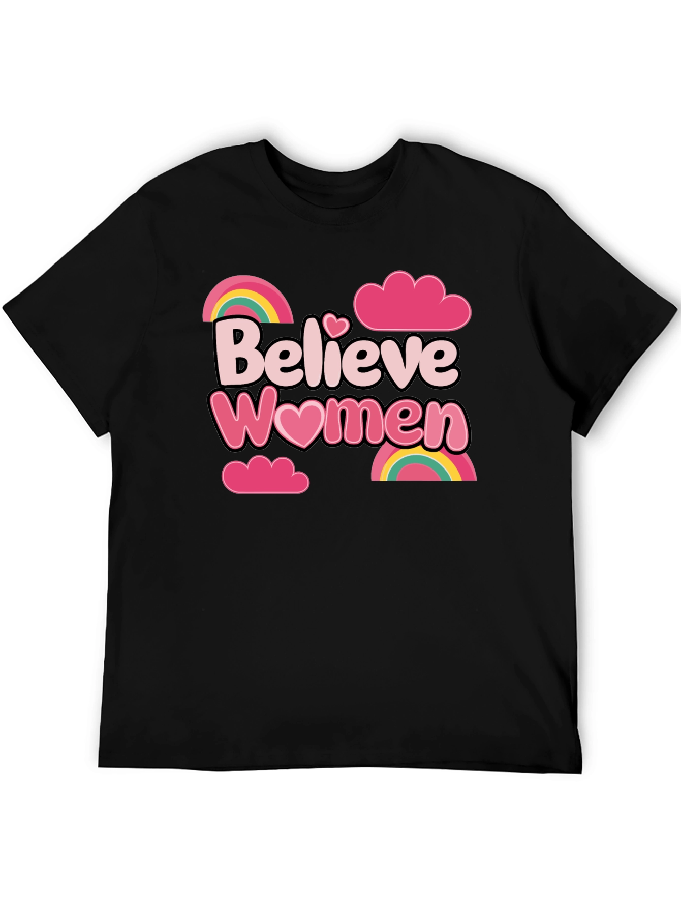 Believe Women Graphic Tee - Black