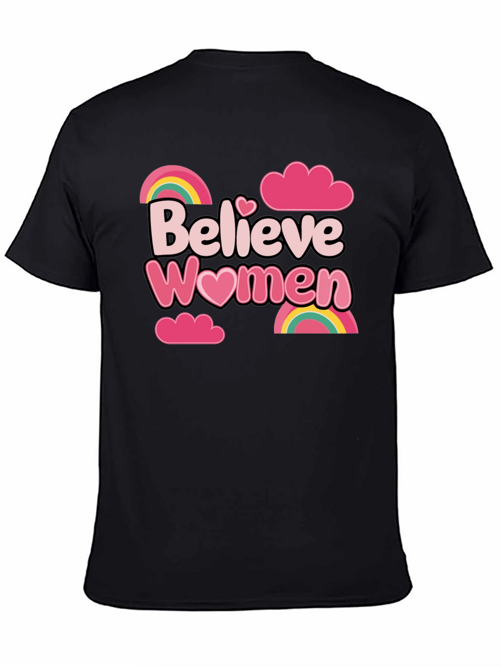 Believe Women Graphic Tee - Black