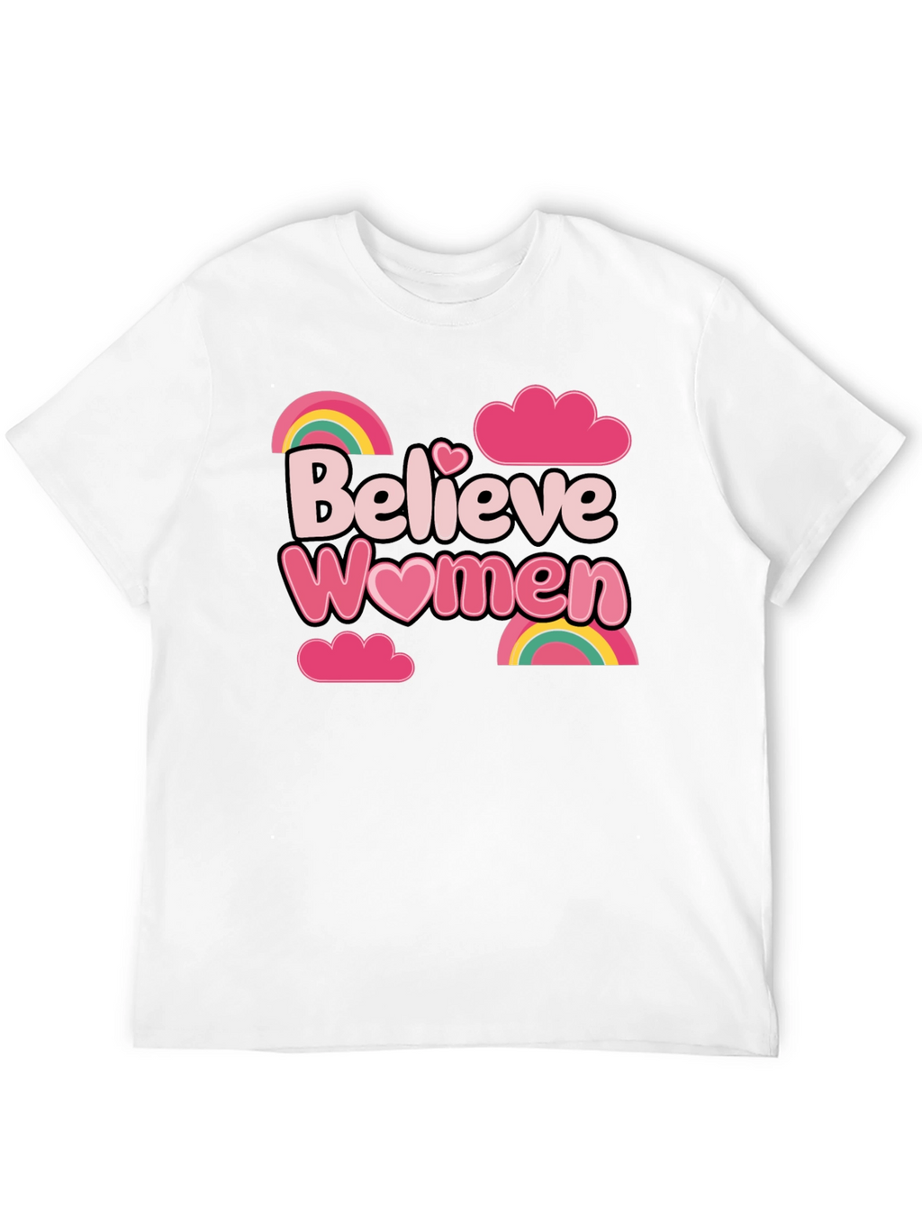 Believe Women Graphic Tee - Black