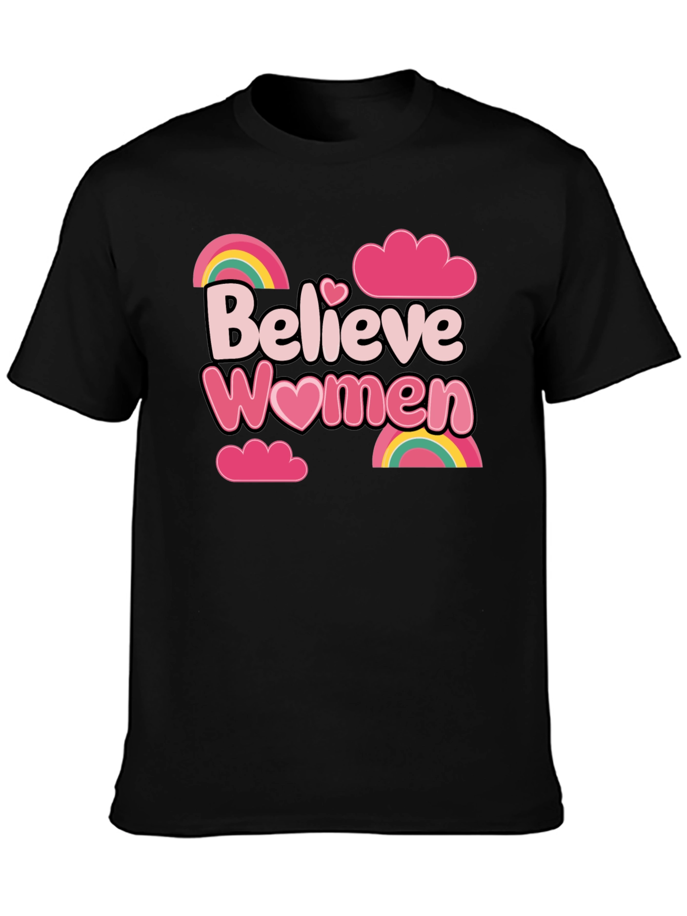 Believe Women Graphic Tee - Black