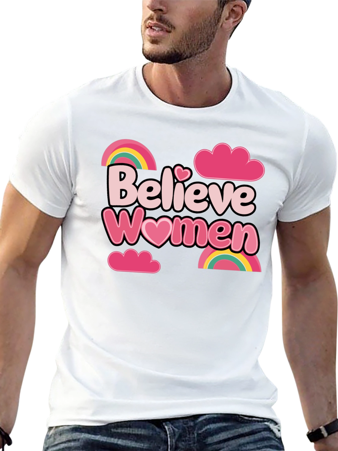 Believe Women Graphic Tee - Black