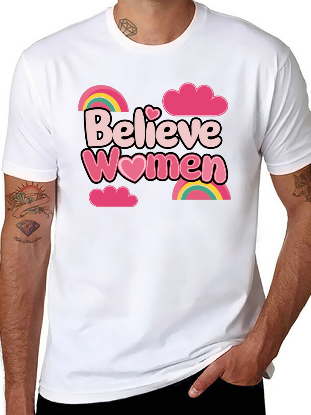 Believe Women Graphic Tee - Black