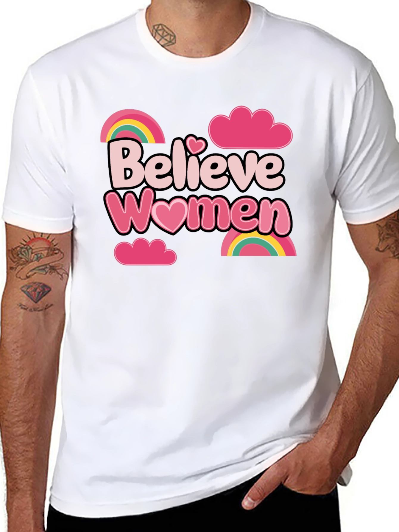 Believe Women Graphic Tee - Black