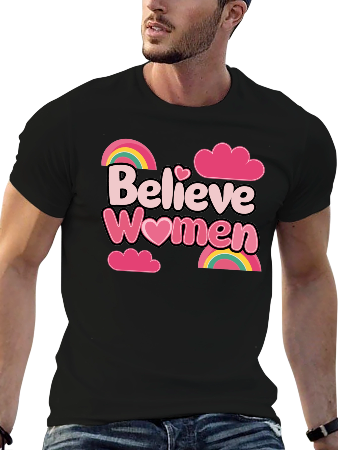Believe Women Graphic Tee - Black