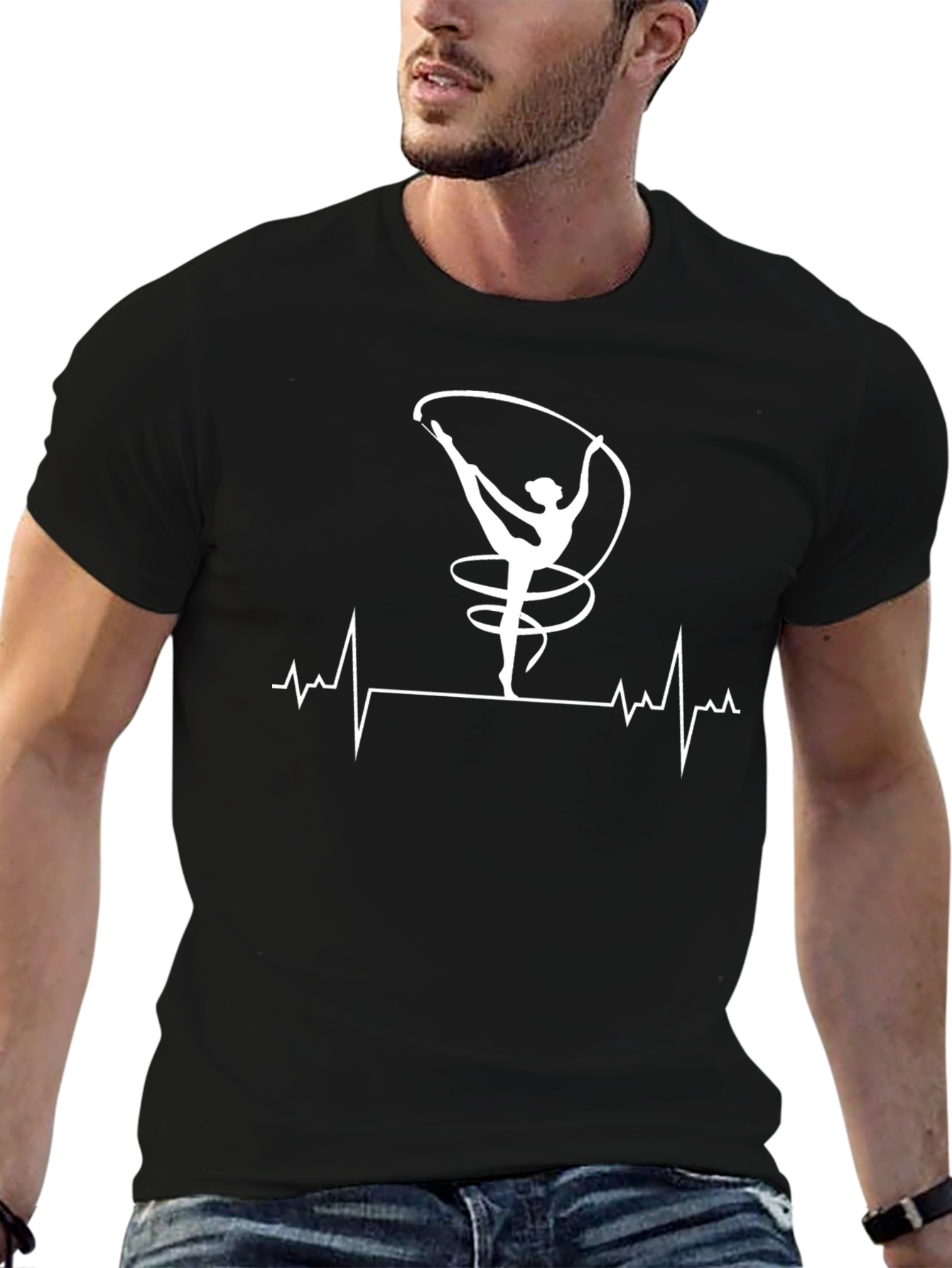 Gymnast Heartbeat T-Shirt - Black
