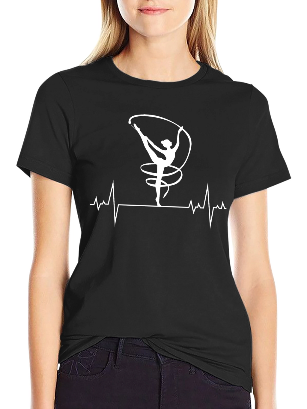 Gymnast Heartbeat T-Shirt - Black