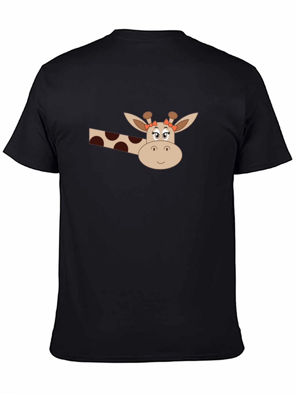 Giraffe Graphic Tee - Black Cotton Blend