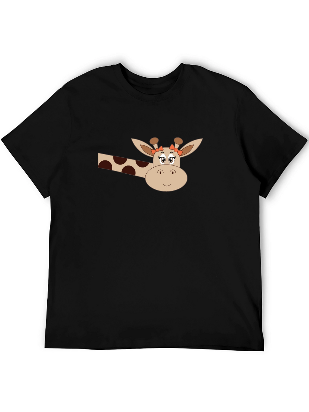 Giraffe Graphic Tee - Black Cotton Blend