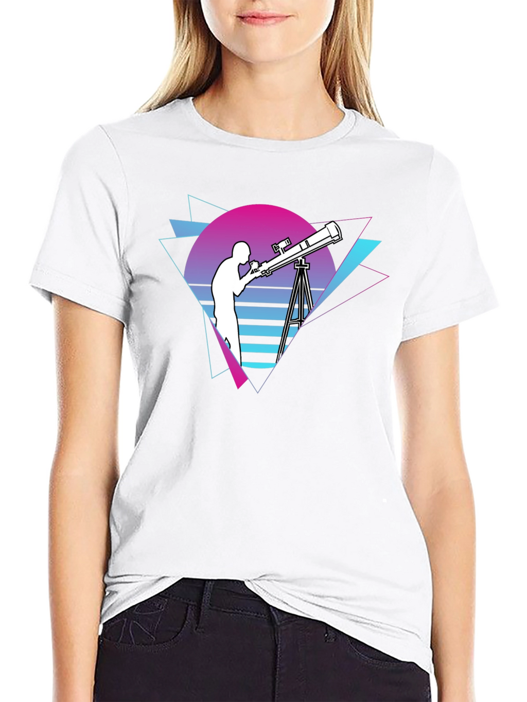 Retro Telescope Graphic T-Shirt